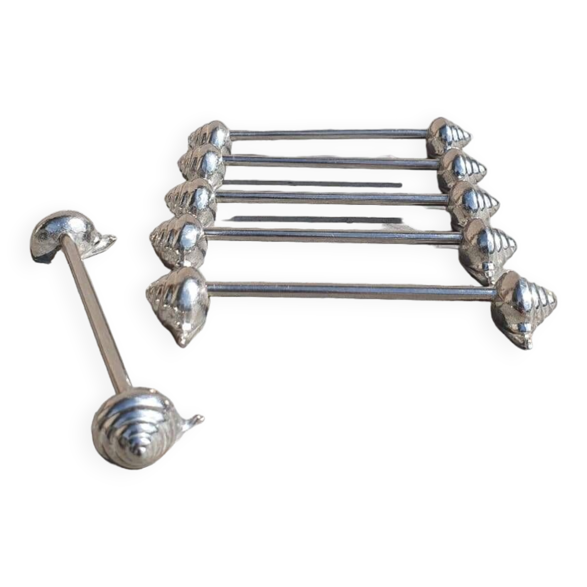 expensive silver metal snail door