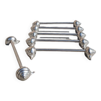 expensive silver metal snail door