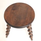 Spiral leg tripod stool