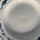 Lot of 8 flat plates and 8 hollow plates in ancient blue salins earthenware