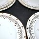 Niderviller lot de 6 assiettes Empire et soupière en porcelaine dure décor blé peint or 1790