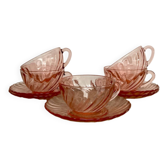 5 Arcoroc Rosaline cups