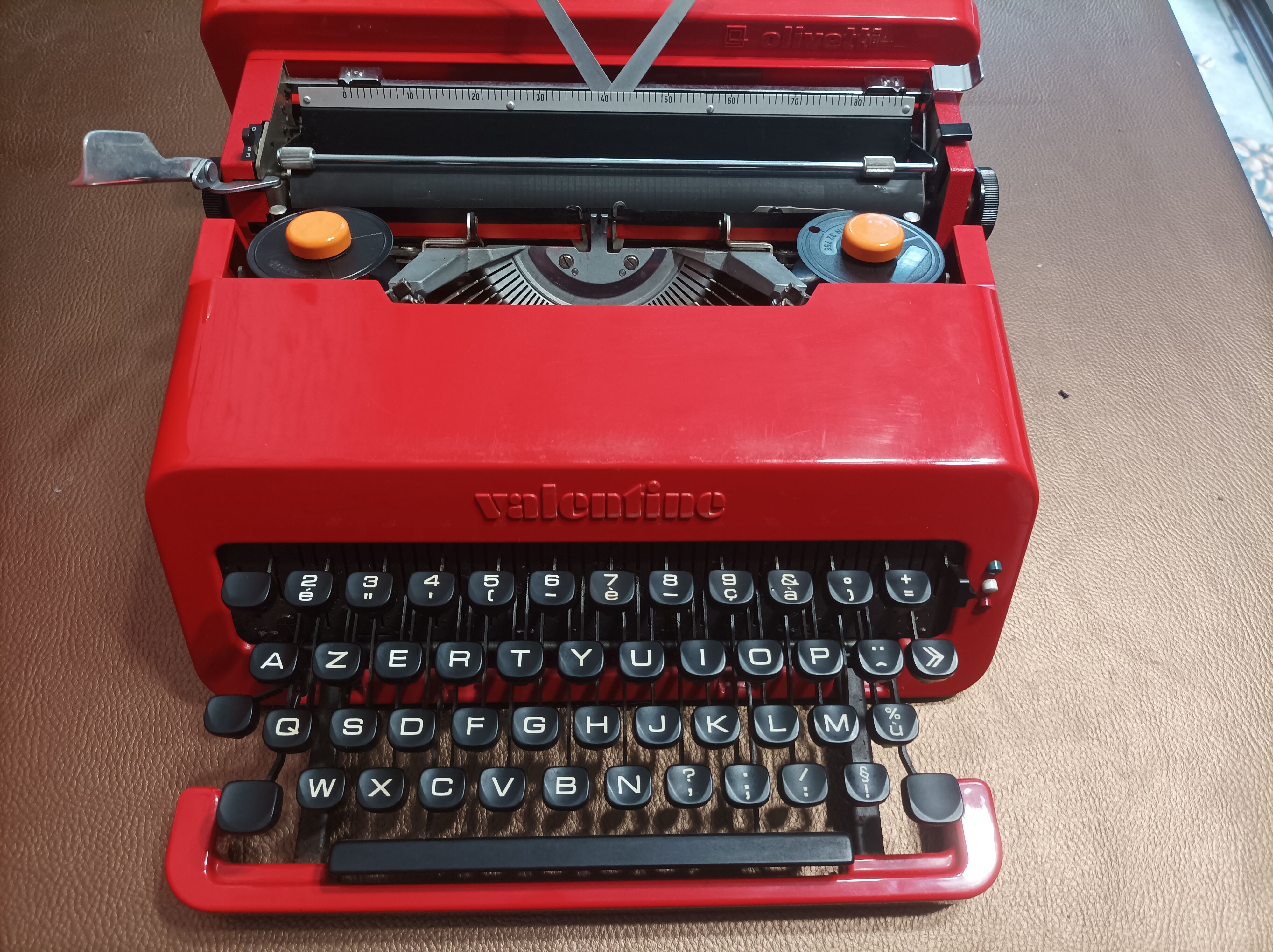 Valentine model typewriter by Ettore Sottsass for Olivetti