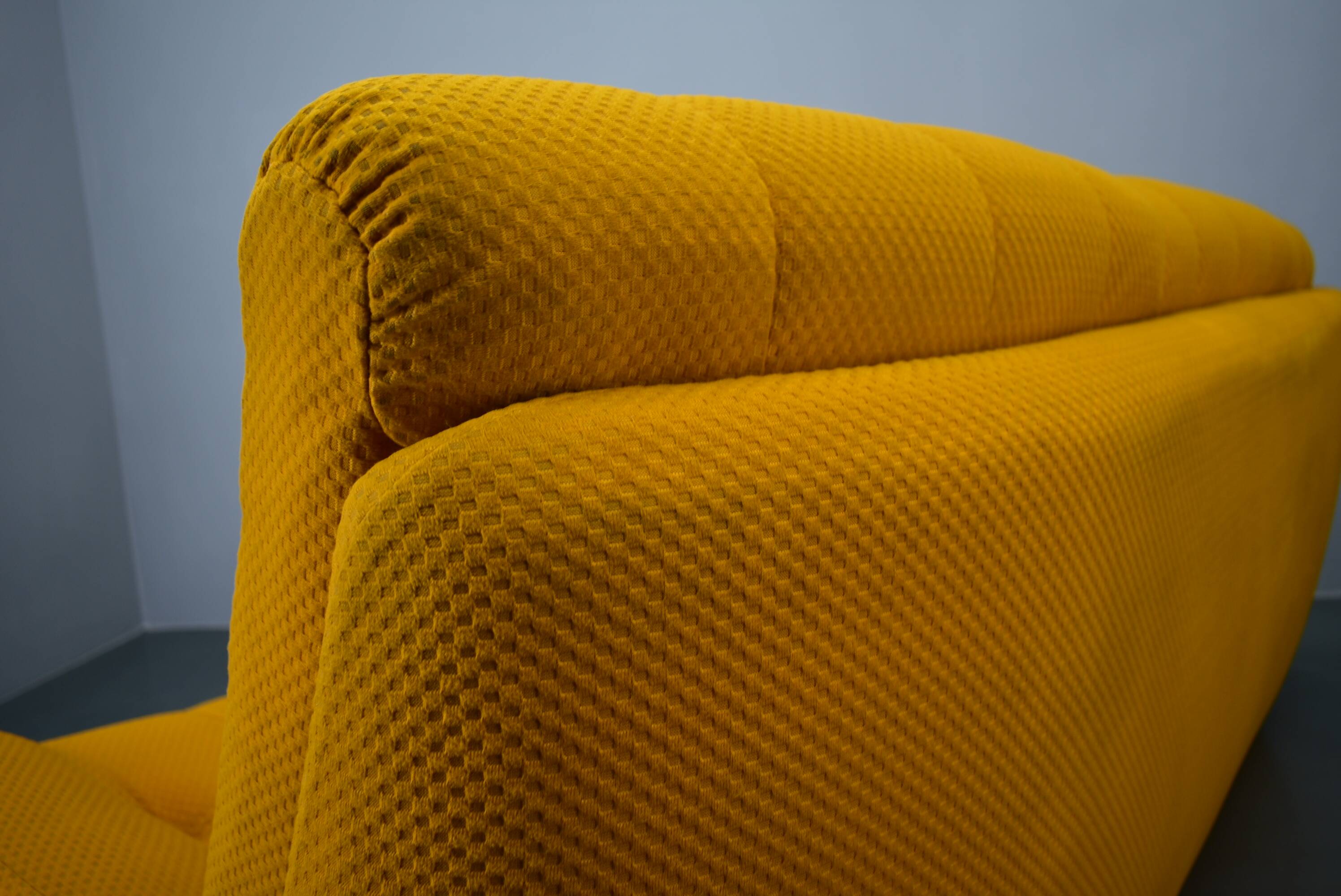 20th century, yellow Atlantis three-seater sofa, 1960s