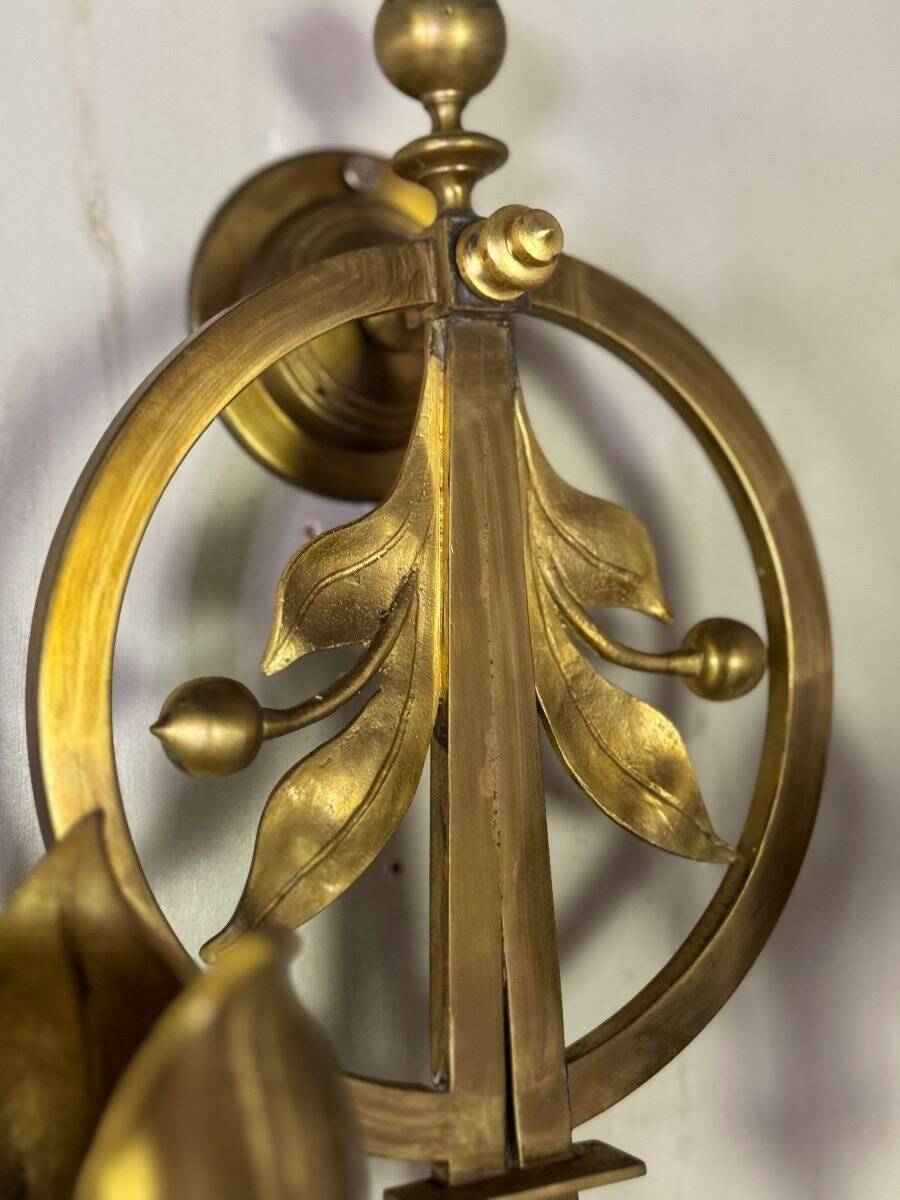 Pair of gilt bronze wall sconces circa 1900