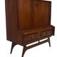 Vintage teak wall cabinet with flap door 1960s design wall unit