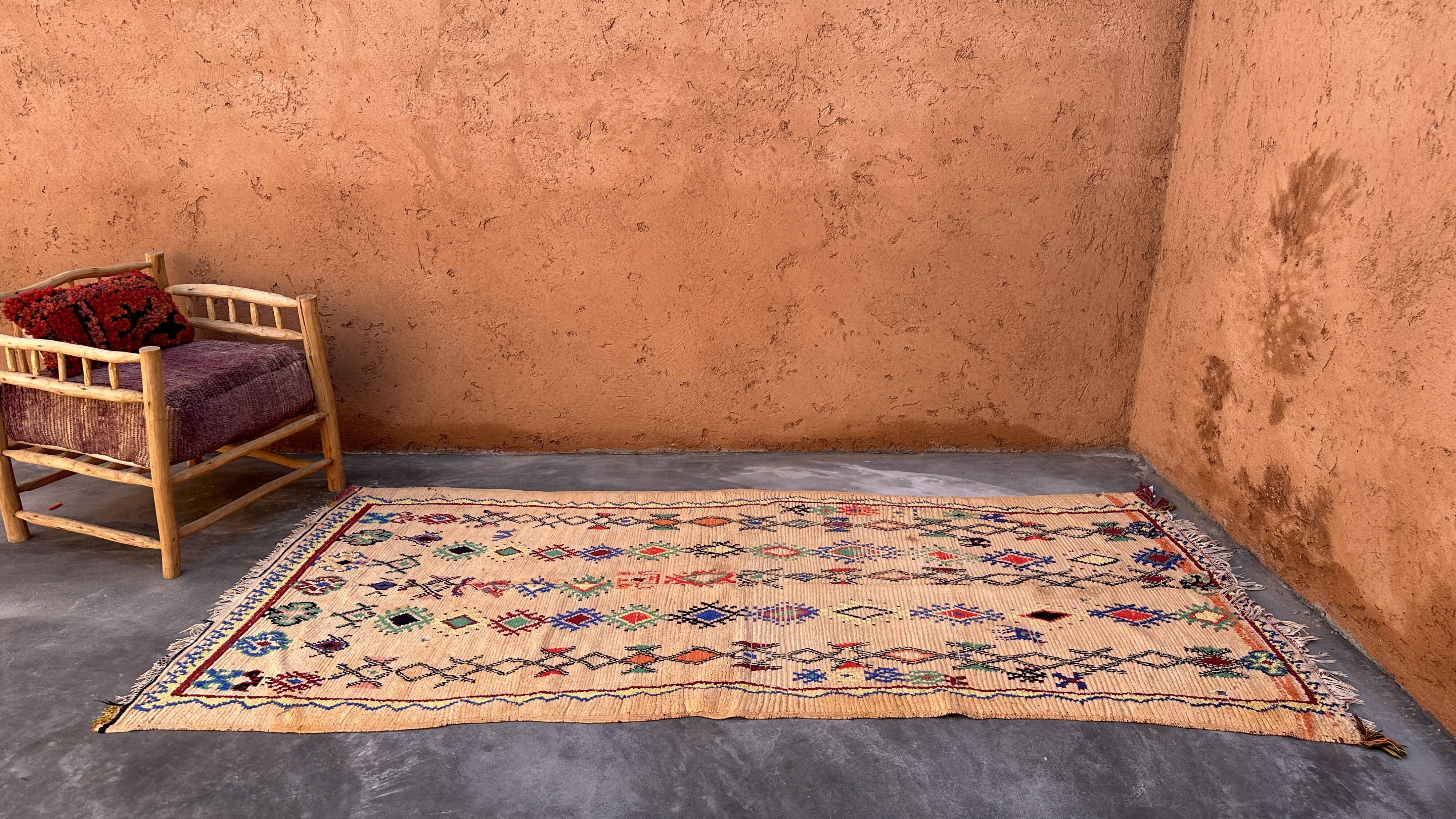 Tapis Marocain  Boujad coloré - 131 x 284 cm