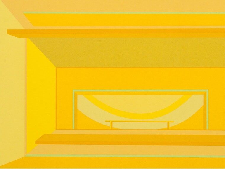 Lithographie originale sur papier Al Held, Jewel of Dalmatia, 1991