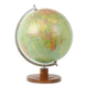 Vintage globe with oak base Dr Arthur Krause 1950s
