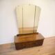 Mirror chest of drawers with swivelling mirrors, flamed birch stained, 50s