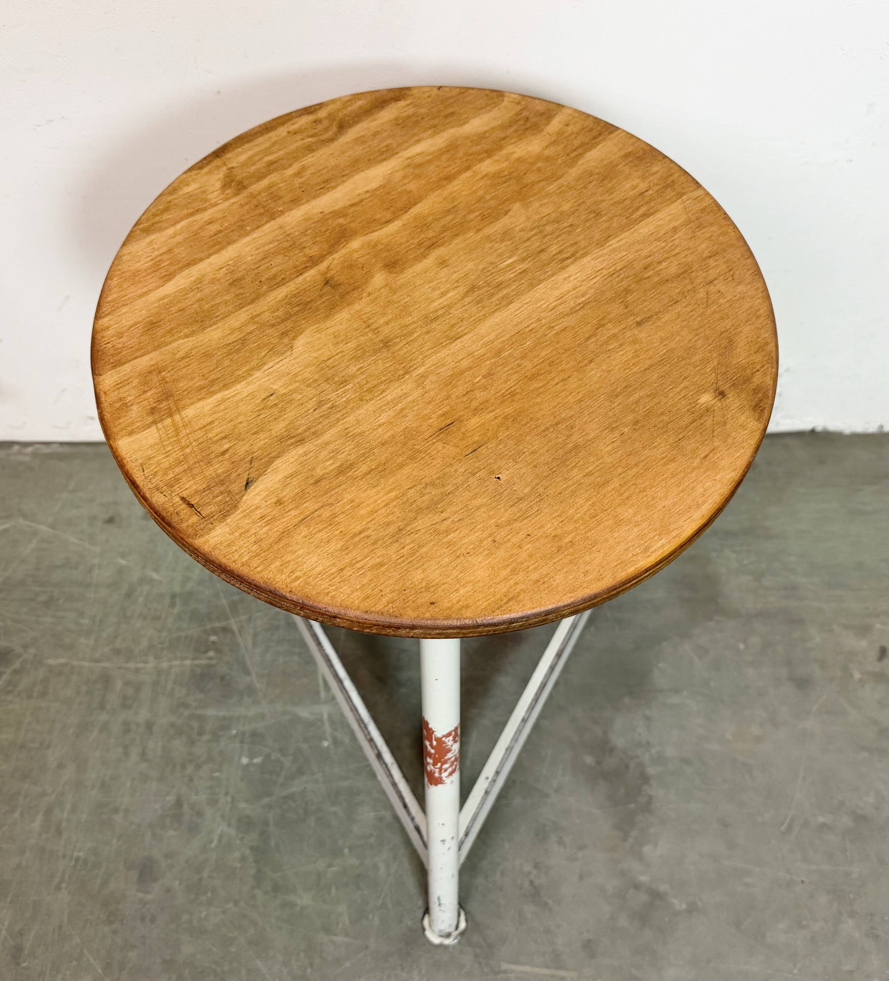 Grey Industrial Workshop Stool, 1960s
