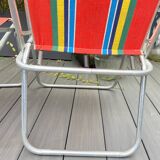 Pair of vintage folding camping chairs