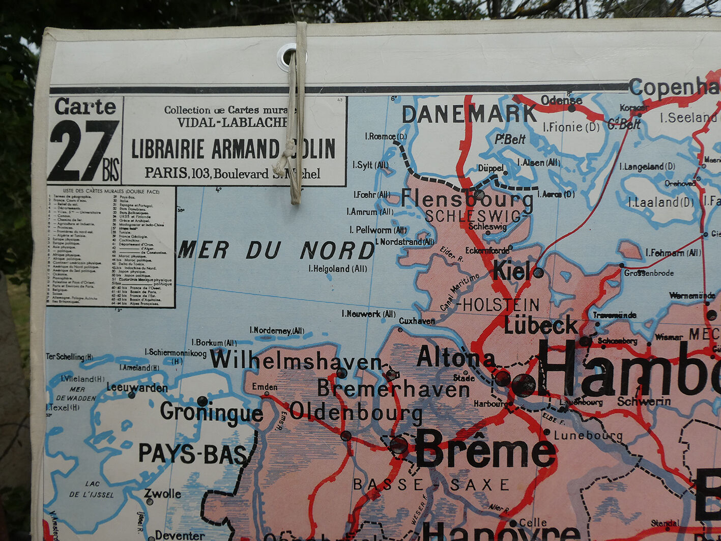 Old school map No.27 of Germany-Poland-Austria - Armand Colin