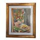 Nature Morte Élégante sur Chaise – Peinture à l'Huile avec Cadre Doré 59x69