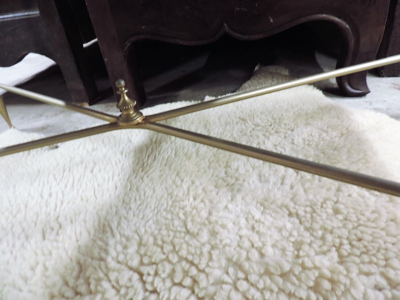 Table low neo - classical marble gold metal legs on the top. 1970