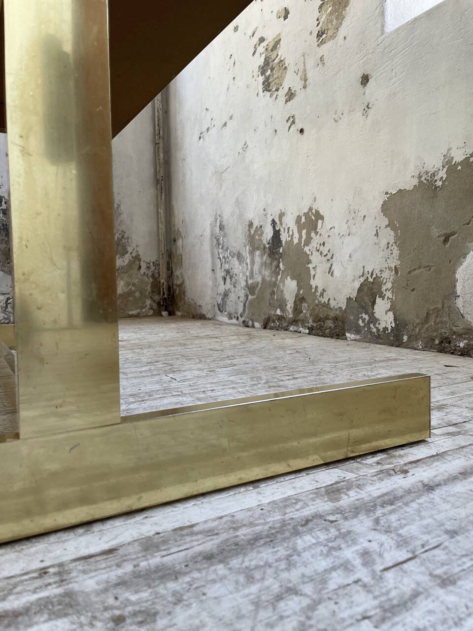 Brass table 1970 Italian lacquer