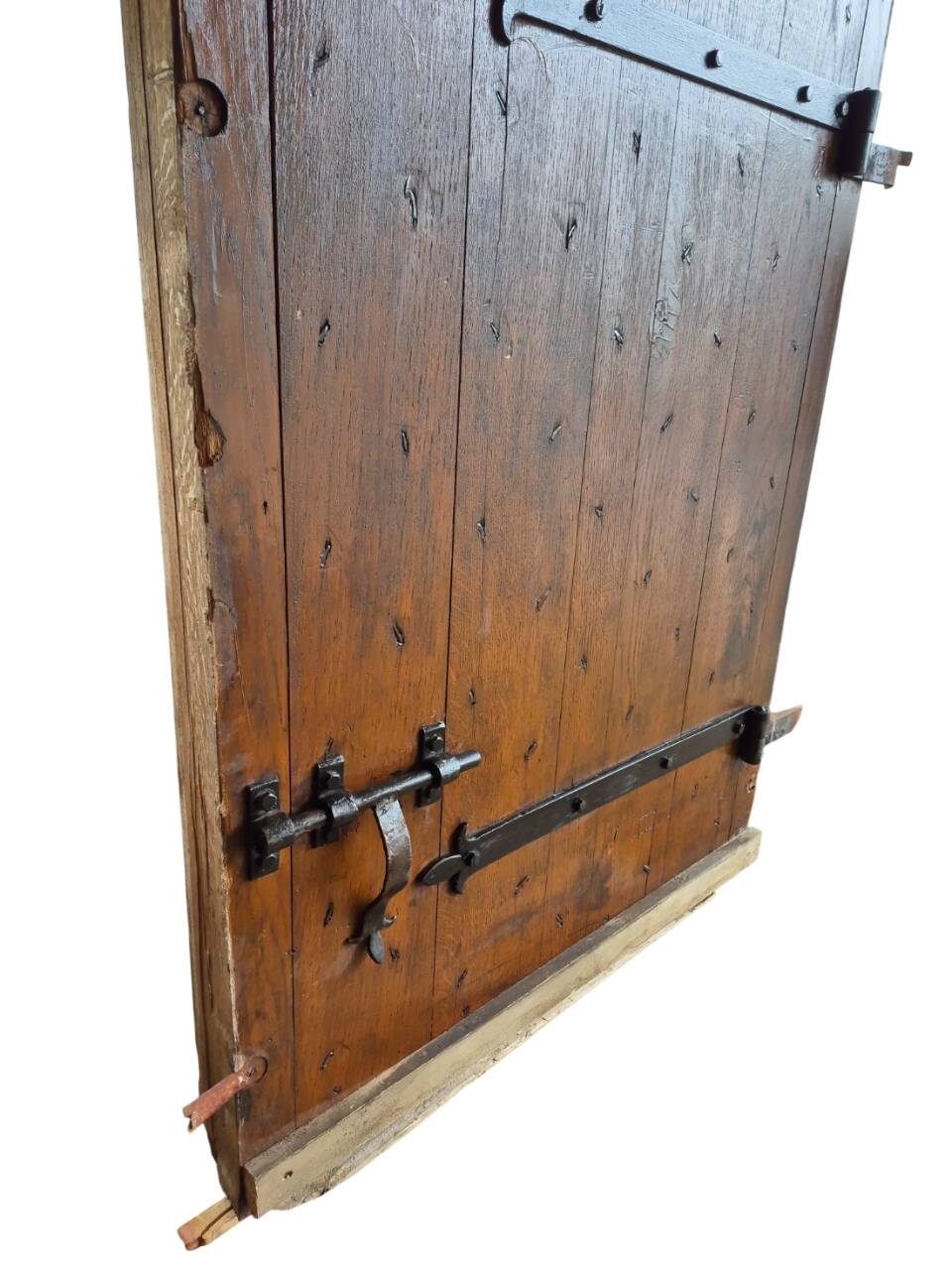 hand-forged studded castle doors + frame from the 1800s/1900s