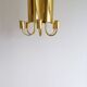 Modern mid-century brass chandelier Reflex Pierre Forssell Skultuna, Sweden
