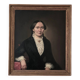 Antique oil portrait painting, framed large lady portrait, c. 1840