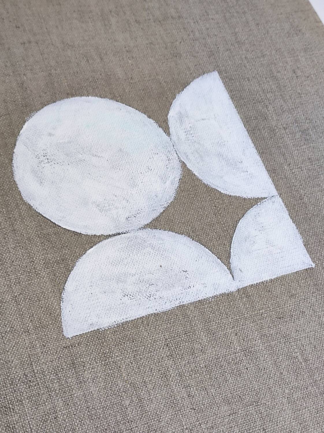 Modern jute painting 30 x 30 cm