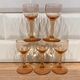 Set of 5 pink liquor glasses