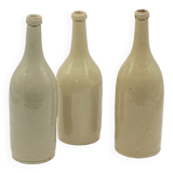 Enamelled stoneware/ceramic bottle, olive oil, oil cruet, old, vintage