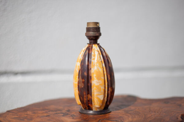 Pied de lampe art déco style écaille de tortue