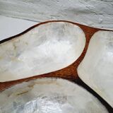 Mother-of-pearl and wood empty pocket