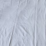 Drap plat ancien en lin monogrammé 190 x 260 cm "CK"