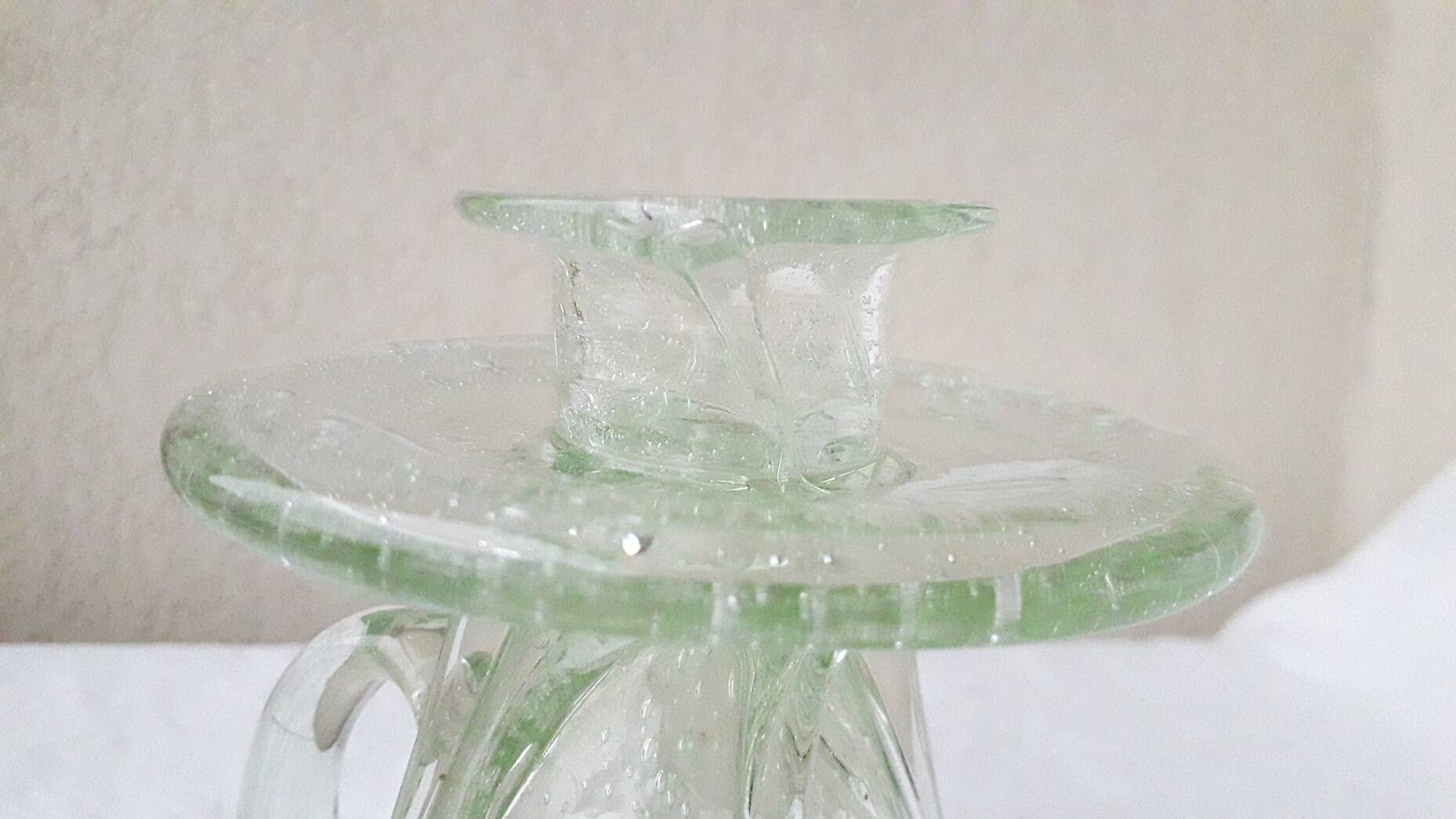 Bubble glass candle holder
