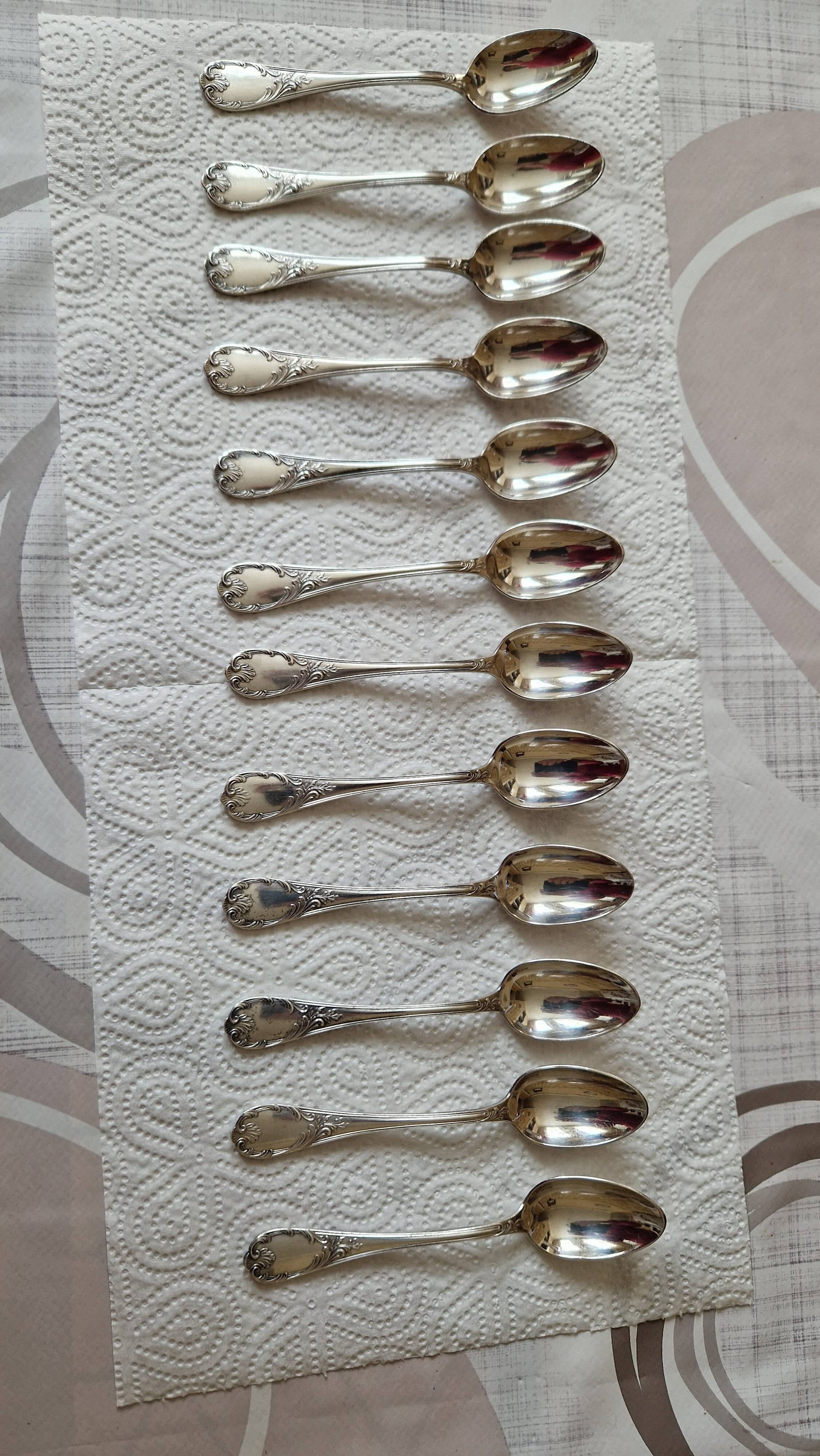 Set of 12 cutlery Christofle, Marly model