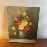 Peony bouquet painting