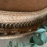 Vintage wicker mirror