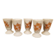 Lot de 5 mazagrans vintage art floral