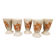 Lot de 5 mazagrans vintage art floral