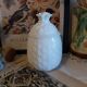 Gros pot ,bonbonnière en forme d'ananas en opaline vintage