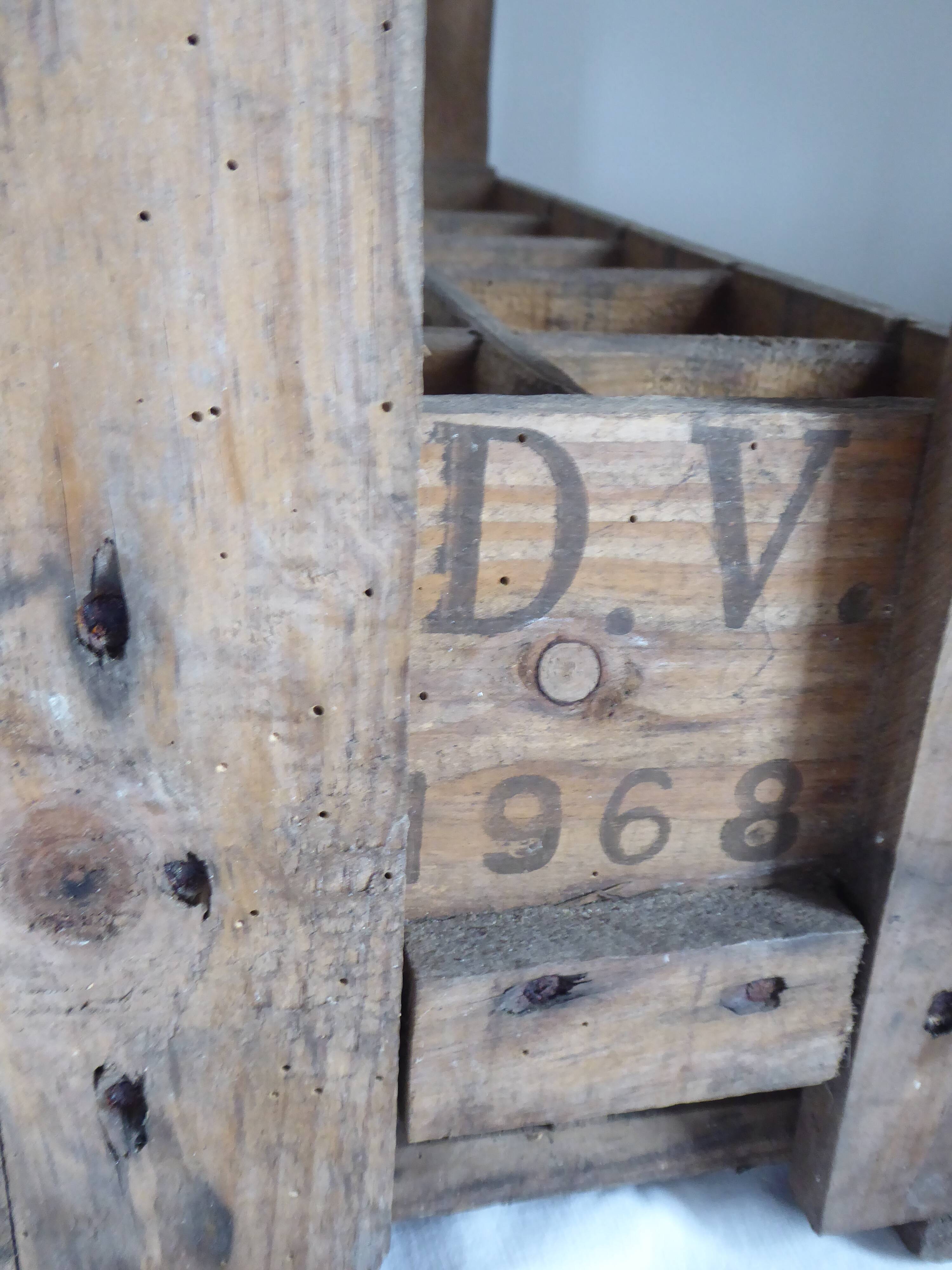 Wooden bottle locker