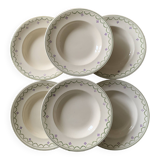 6 Longwy soup plates
