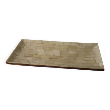 Rectangular bone tray, 34.5 cm