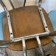 Set of 5 vintage chairs in 1960s blue formica