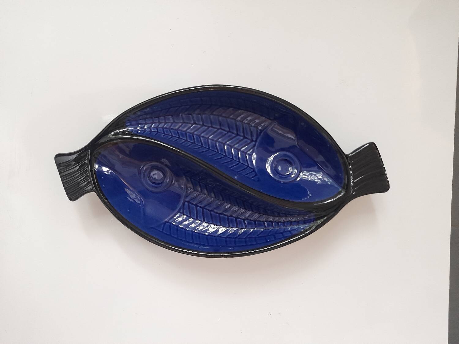 Danish ceramic double pousson dish