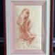 Sanguine canvas female nude pencil