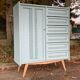 Wardrobe chest of drawers vintage compass feet 1950