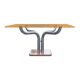 Guido faleschini dining table chrome marble glass funnel 1970 italy
