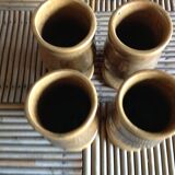 Set of 4 cups glazed ceramic
