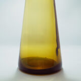 Carafe en verre jaune scandinave