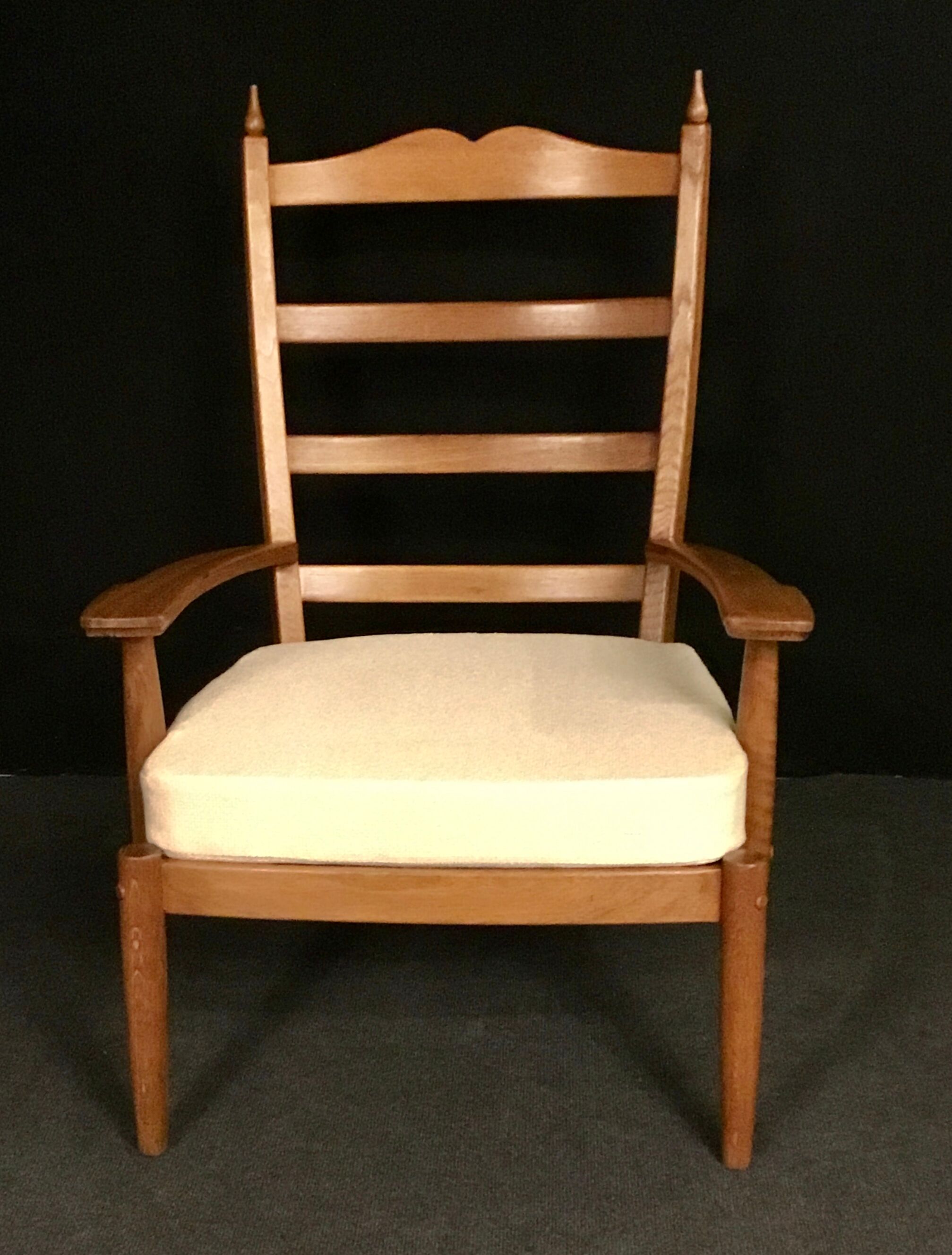 Pair of armchairs and foot rest 20th century