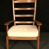 Pair of armchairs and foot rest 20th century