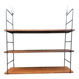 String shelf wood and metal 60s Sweden