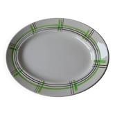 Ceranord St Amand oval checkered dish